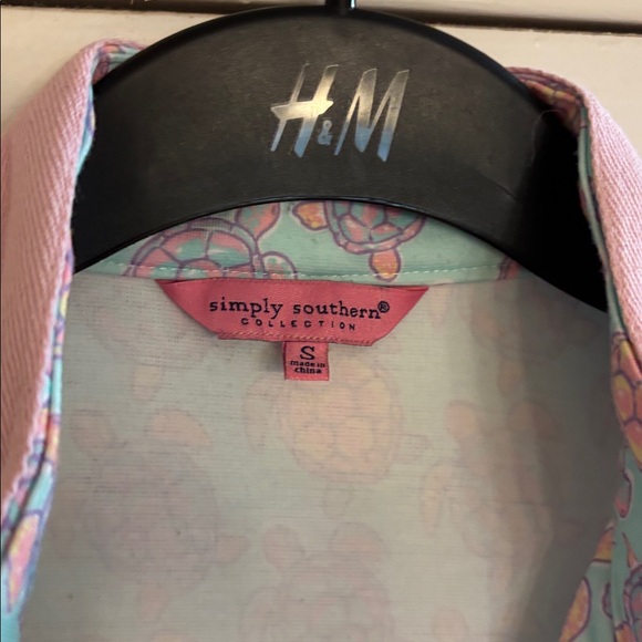 Simply Southern Pink & green Womans Dress small - Picture 5 of 6